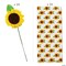 48 Pc. 5-1/2" x 11-1/2" Small Sunflower Cellophane Treat Bags with Ties for 24 Guests